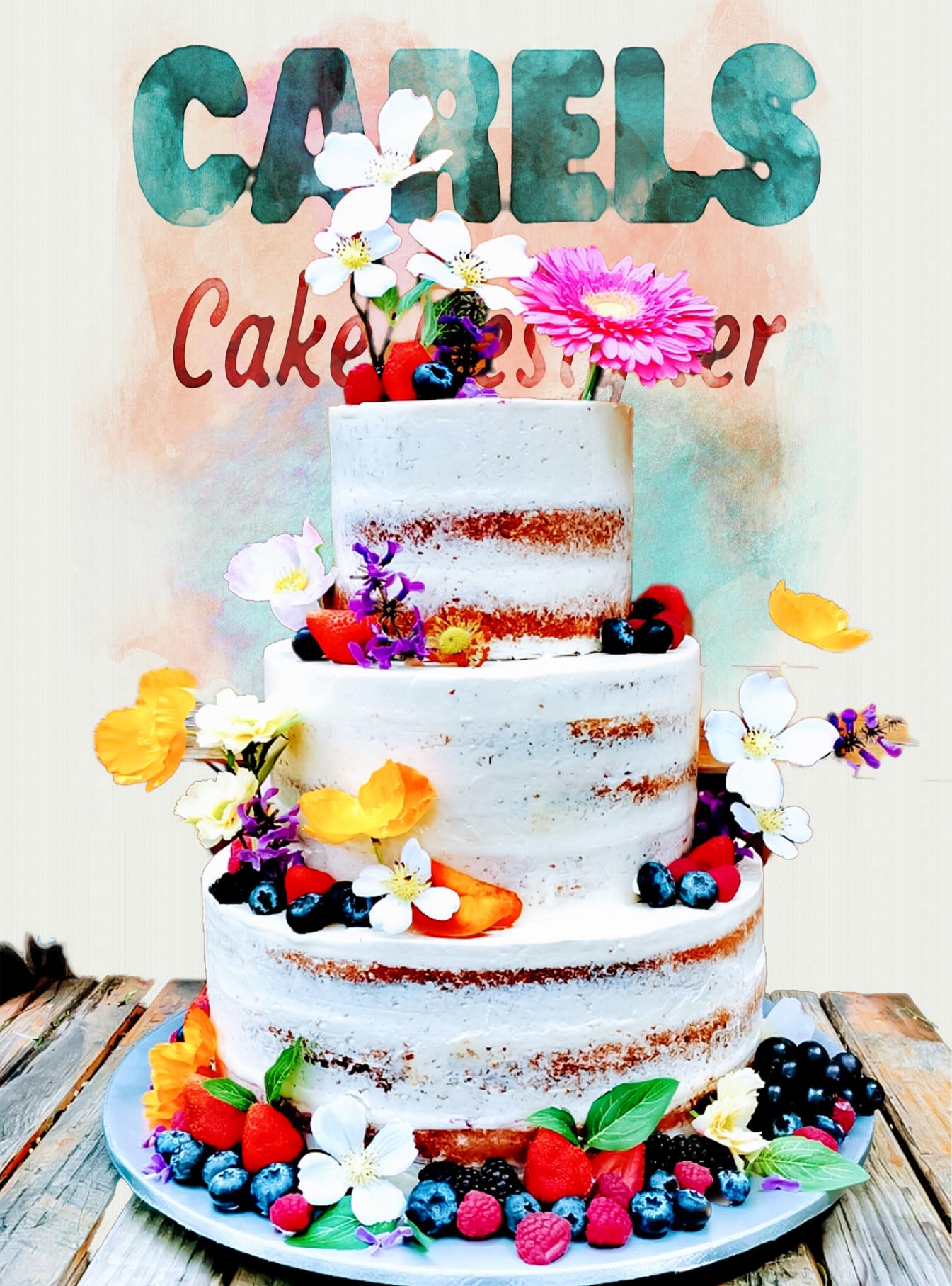 Nude Cake Boda,
Pastel Boda,
Pastel con frutos rojos,
Carels