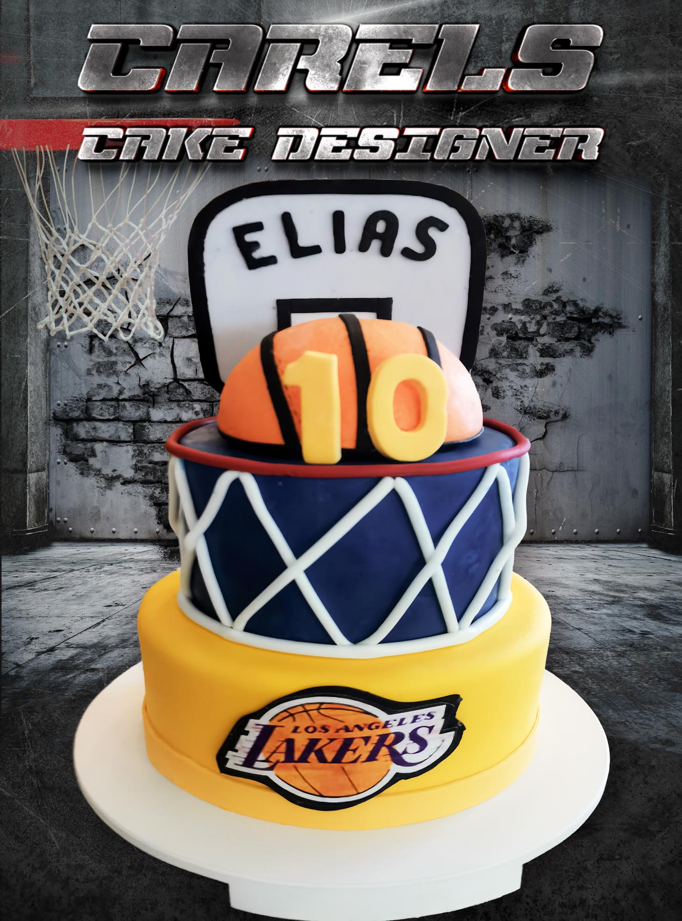 Pasteles cumpleaños,
Pastel Basketball Lakers
Carels