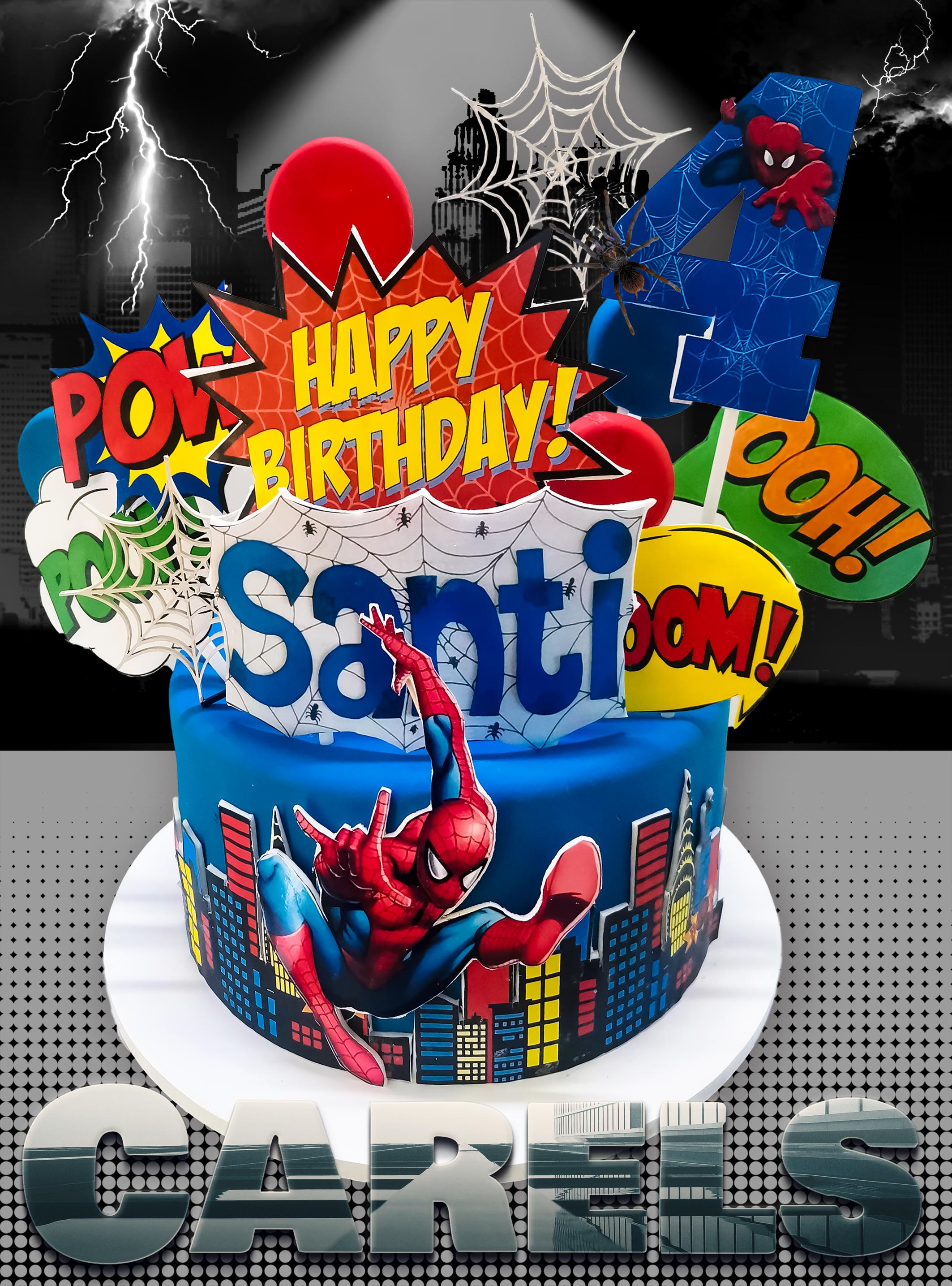 Pastel Spiderman
Pastel para niños,
Kids cakes,
Pastel fiestas infantiles
Carels