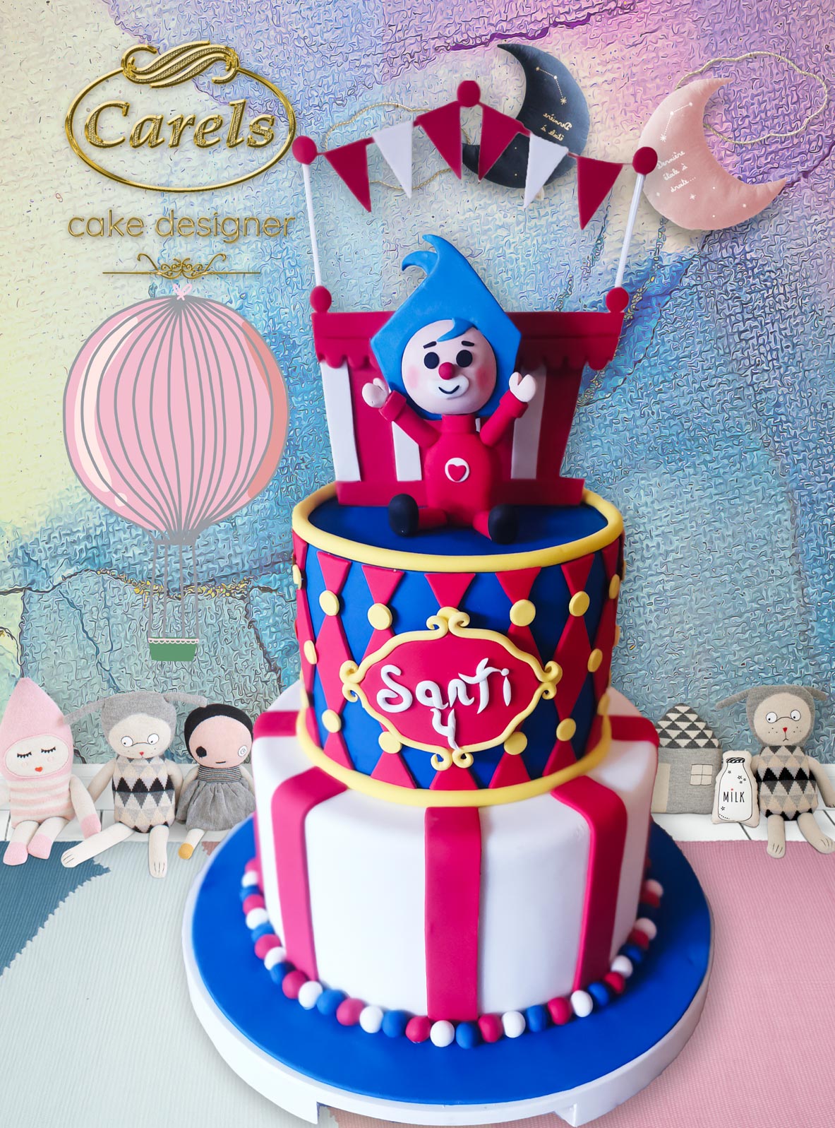 Pastel Circo,
Pastel para niños,
Kids cakes,
Pastel fiestas infantiles
Carels
