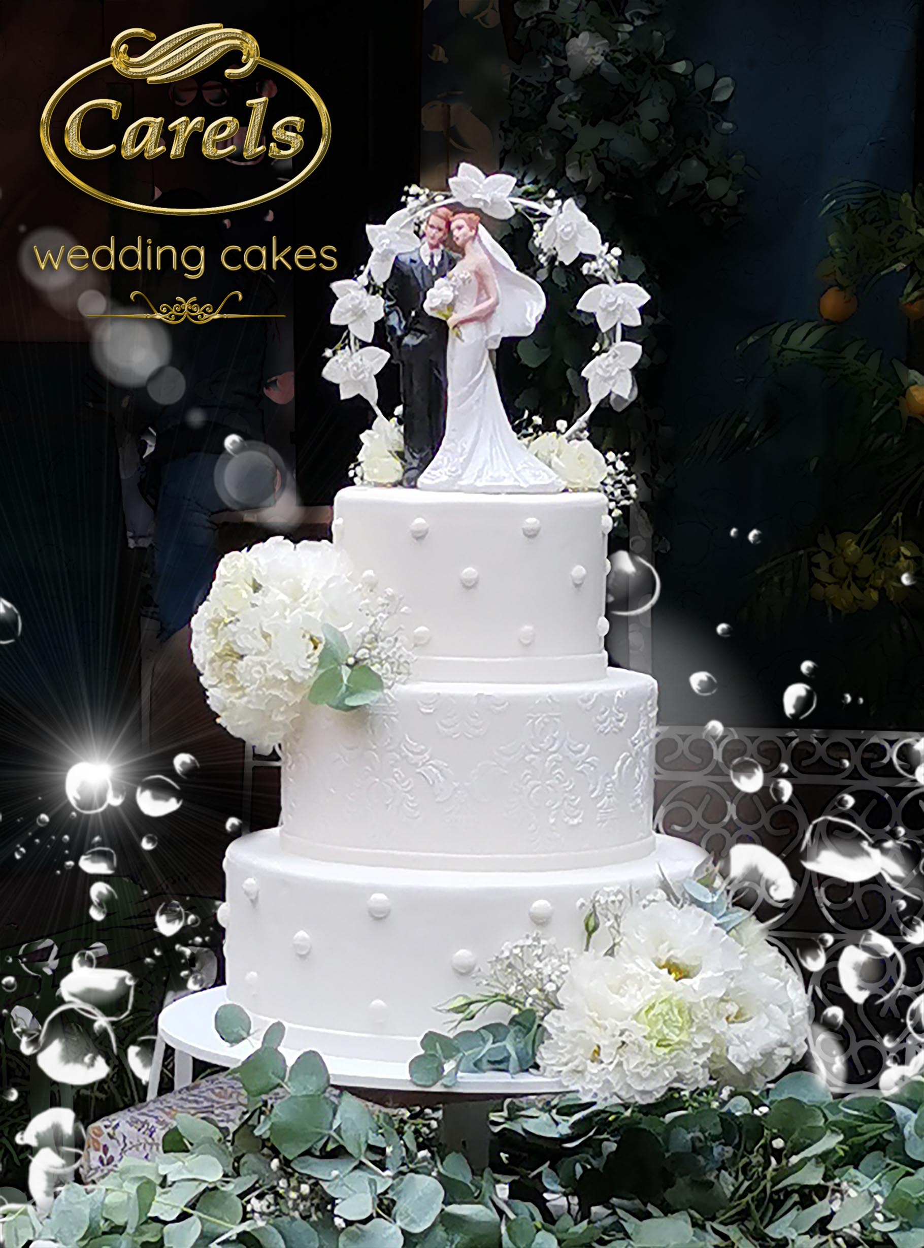 PASTEL BODA,
Pastel boda con flores naturales,
Carels