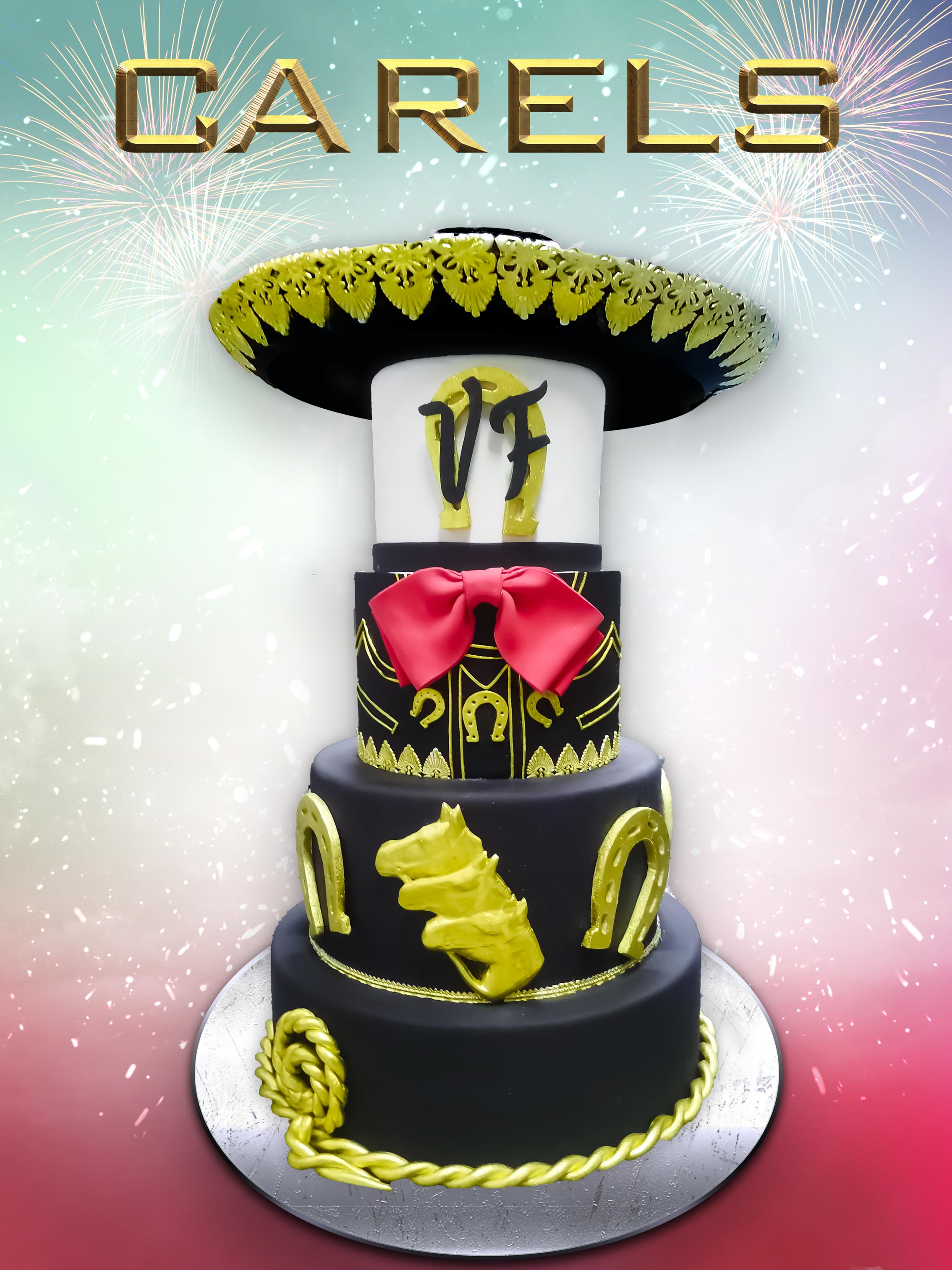 Pastel traje de charro,
Carels