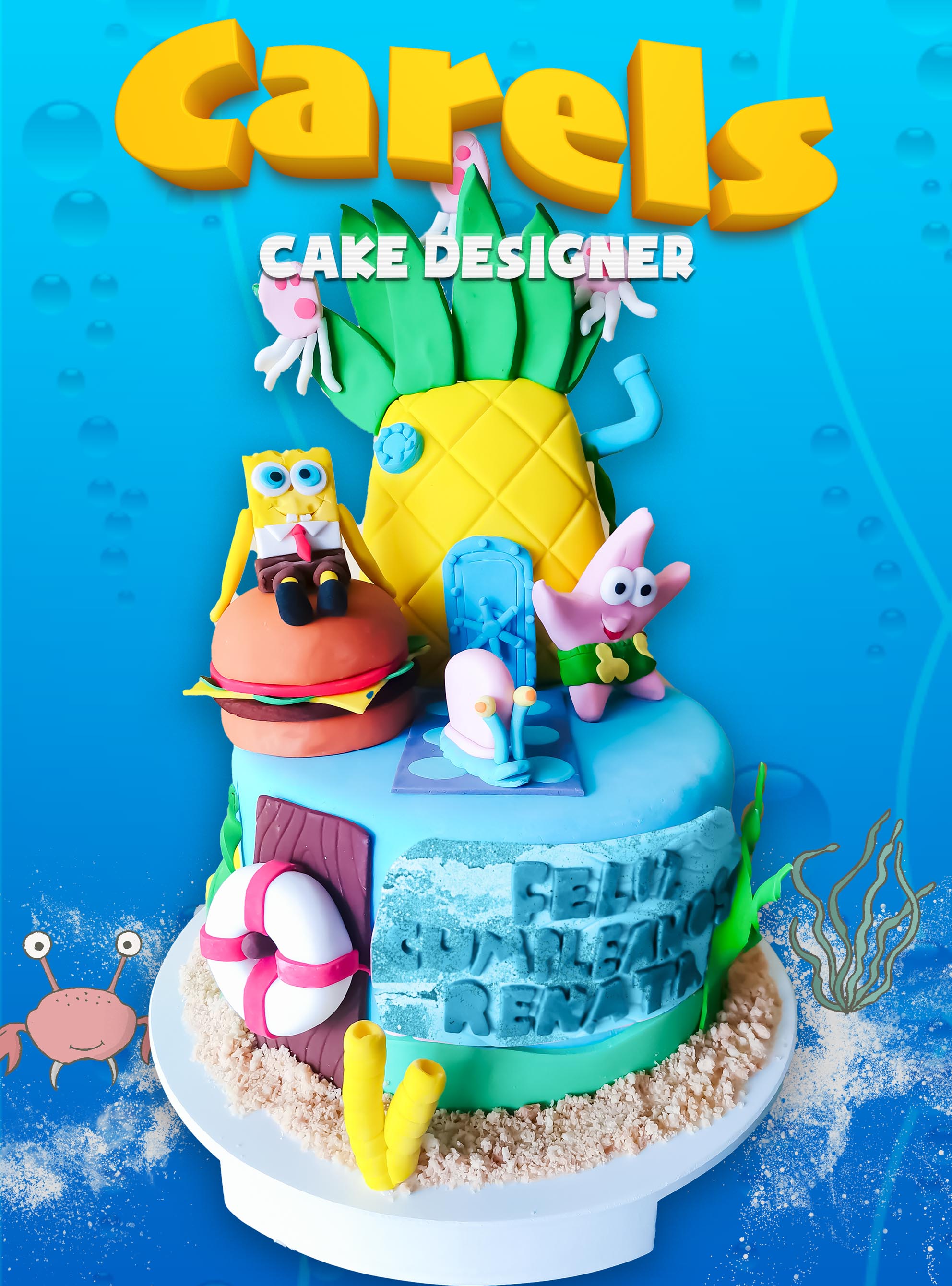Pastel Bob esponja
Kids Cakes, Pasteles para niños, Pastel cumpleaños niños
Carels